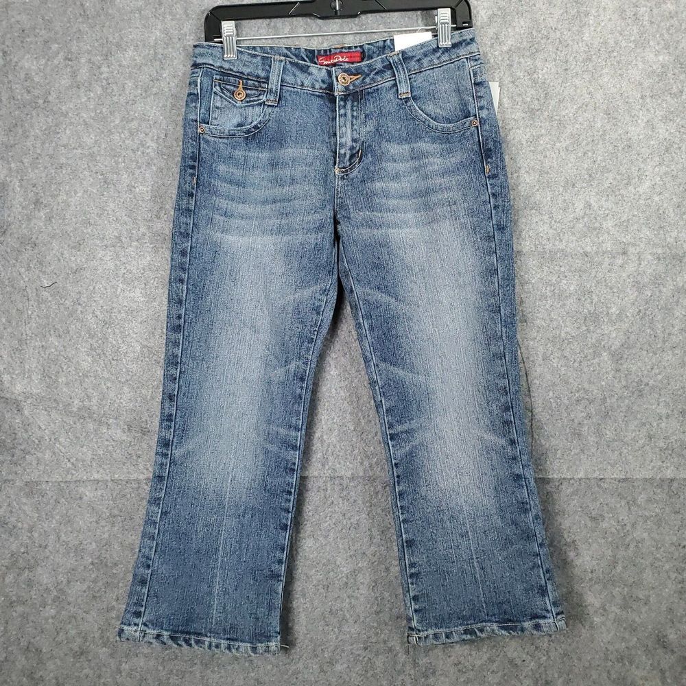 New Southpole Stretch Jeans Girl Size 5 Junior Collection Mid Rise Bootcut Ramie